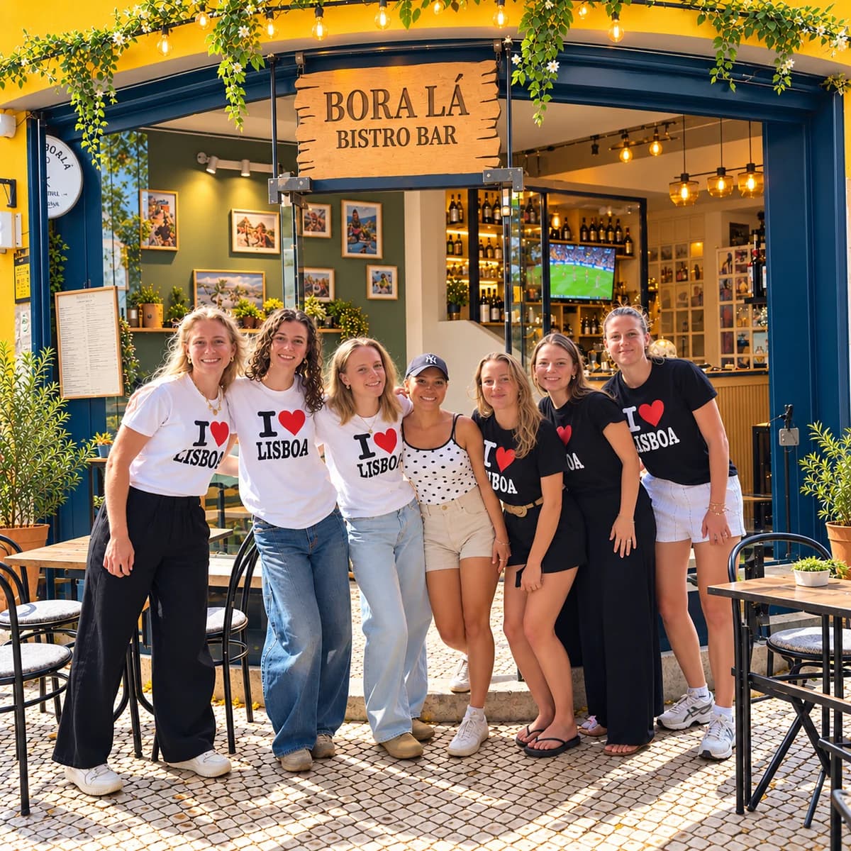 Guests at Bora Lá Bistro Bar in Lisbon